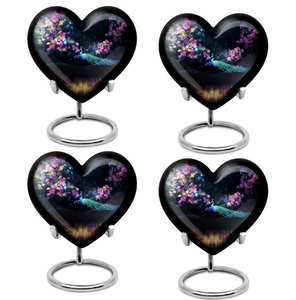 Peacock Heart Urns for Human <b>Ashes</b> Cremation for Adults Funeral Urns Custom Memorials Urns <b>Keepsake</b> <b>Ashes</b> - Product Image 3