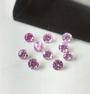 Zafiro Rosa Creado en Laboratorio, Corte Brillante Redondo de 3 mm, Piedras Preciosas Sueltas de Alta Calidad con Cambio de Color/Fuego para la Fabricación de Joyas - Product Image 4