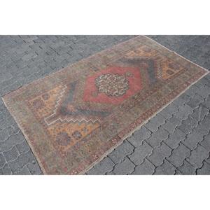 พรมตุรกีขนาด 3.8x6.9 ฟุต พรมวินเทจ พรมลายพรางสีแดง - Product Image 3