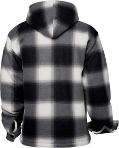 2025 moto moto flanelle bûcheron chemise avec capuche moto moto faite avec sweat à capuche polaire doublé - Product Image 2