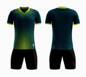 Ensemble d'uniformes de football respirants de haute qualité personnalisé bleu rose jaune vert couleur kits de vêtements de football d'équipe pour hommes - Product Image 1