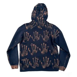 2024 recién llegados moda ácido lavado cremallera Sudadera con capucha pantalones de chándal acampanados conjunto Streetwear Jogger Distress 100% algodón invierno - Product Image 2