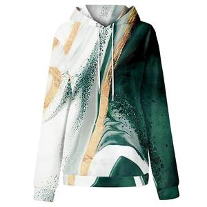 Sweats à capuche en gros haut à capuche vierge texturé rose vif pull à cordon bulle manches gaufrées sweat à capuche surdimensionné femmes cravate haut - Product Image 5