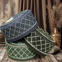 Topi Kufi Muslim Logo Kustom, Bahan Polyester Katun, Grosir, Penutup Kepala Islami Pria, Desain Baru