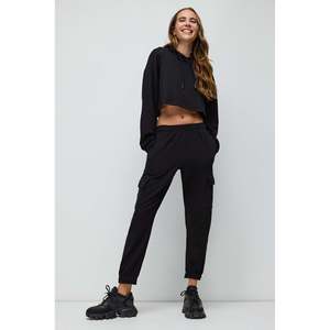 Pantalon de jogging cargo noir - Product Image 1