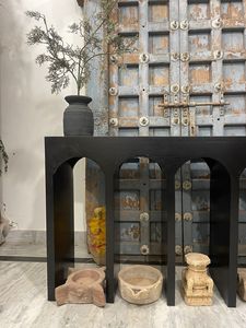 Table console en bois de style moderne, design unique, haute qualité, décoration de villa, appartement, bar, style de meubles anciens - Product Image 6