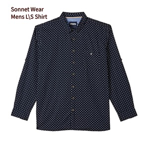 Custom AOP Printed Long Sleeve Cotton Casual Shirt Soft Knit for mens - Product Image 1