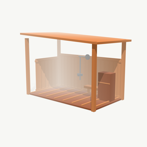 Cabaña de <span class=keywords><strong>Madera</strong></span> Tradicional Impermeable para Piscina con Ducha y Área de Almacenamiento (Casas de <span class=keywords><strong>Madera</strong></span>) - Product Image 1