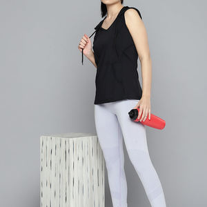 เสื้อกล้ามมีฮู้ดลำลองสำหรับผู้หญิงเสื้อมีฮู้ดแขนกุดระบายอากาศได้ดีแห้งเร็วและยาว - Product Image 2