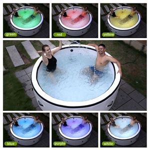 Grande baignoire spa portable d'extérieur pour 4 à 6 personnes avec 150 jets d'air et couverture thermique pour patio, jardin, massage, bain à remous, toute neuve - Product Image 5