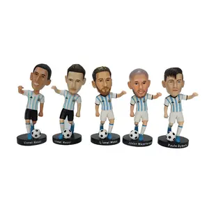 Messi bobble head kerajinan resin kustom pemain sepak bola bobblehead