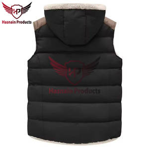 Chaleco acolchado ligero de primera calidad para hombre con cierre de cremallera-Chaqueta sin mangas acolchada de invierno para exteriores para comodidad informal - Product Image 2