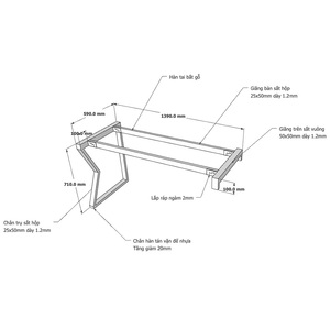 MConcept System 1400x600mm Assembly Table and Cabinet Legs HCMC022 - Product Image 2