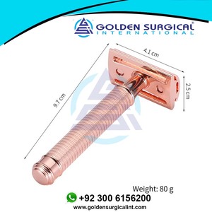 Maquinilla de Afeitar Shaver Ice Zero Rose Gold, Maquinilla de Afeitar de Doble Filo para Hombre, Maquinilla de Afeitar Clásica Manual con Mango de Latón y Cuchillas - Product Image 6