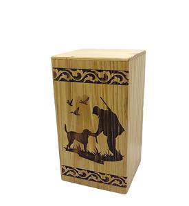 Decorative Urns Wooden <b>Ashes</b> Storage <b>Box</b> <b>Dog</b> Care Engraving Design Large Cremation Urn For <b>Ashes</b> Handcrafted Pine Wood - Product Image 1
