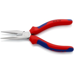 Pince de pêche droite KNIPEX 160 mm à bec plat/rond avec poignées multi-composants et conception à bec plat - Product Image 4