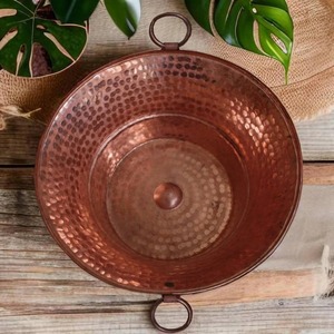 Elegante cobre sólido ecológico moderno lujo pedicura cuenco reposapiés elegante pie remojo bañera relajante tratamientos de Spa hogar - Product Image 4