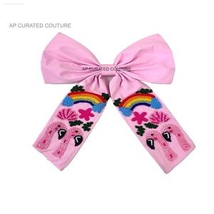 Arcos de cocodrilo con cuentas de cristal hechos a mano para accesorios para el cabello Proveedores indios de moda para diademas de primavera y verano - Product Image 1