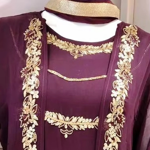 Designer moderne non cousu brodé à la main belle tenue de fête costumes indien mode avant style traditionnel - Product Image 1