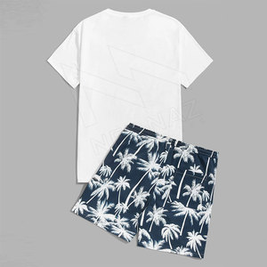 Nouveau Style vêtements d'été couleur personnalisée Sport Fitness Streetwear hommes Shorts manches T-Shirt short ensemble 2 pièces ensemble respirant - Product Image 2