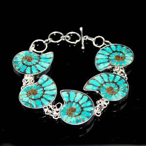 สร้อยอัญมณีแอมโมไนต์สีเงินสเตอร์925สำหรับผู้หญิงสร้อยข้อมือวันครบรอบแต่งงานแบบคลาสสิกของคริสเตียนชั้นดี - Product Image 4