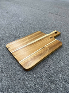 Tabla de cortar de madera de acacia, mango de agarre, Natural, duradero, ligero, apto para lavavajillas, bloque de corte de cocina para charcutería - Product Image 6