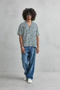 Camisa Casual de Verano 2026 para Hombre, Cuello en V, Manga Corta, con Botones, Antiarrugas, Estampado Animal, para Uso Diario - Product Image 6