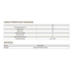 Rejilla de Retorno Tecnosystemi Lucina para VMC 30100300, Producto de Rejillas y Grelas de Alta Calidad - Product Image 1