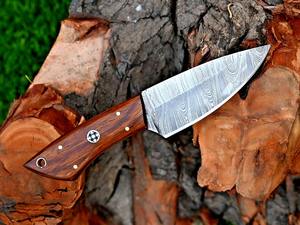 Damascus Steel Blade Skinner Hunting Outdoor <b>Knife</b> with Pakkawood <b>Handle</b> OEM Support Fixed Blade Camping <b>Knife</b> Industrial Grade - Product Image 4