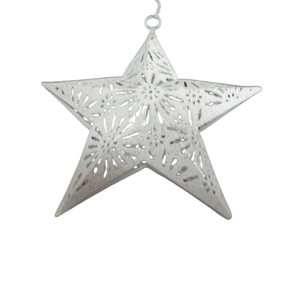 Meilleur vendeur métal fer suspendu étoile argent avec paillettes fer tenture murale étoile pour la décoration de noël à la main - Product Image 5