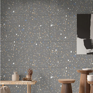 CARREAUX EN PORCELAINE DE PREMIUM FINITION HEZO SMOKE TERRAZZO LOOK SCULPING - Product Image 1