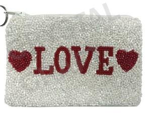 Pochette à monnaie perlée coeur à la mode personnalisé beau portefeuille pour femme accessoire de mode accessoire - Product Image 5