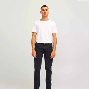 Custom Mens Casual Stretch <b>Slim</b> Jeans Breathable Slightly Stretchy Black Denim Trousers OEM Factory Manufacturer Supply - Product Image 1