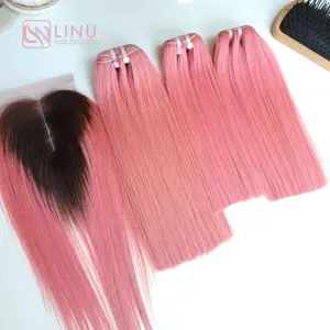 Raw Pink Unprocessed Top Quality Bone Straight Human Hair Natural Black Wholesale Vietnamese Supplier