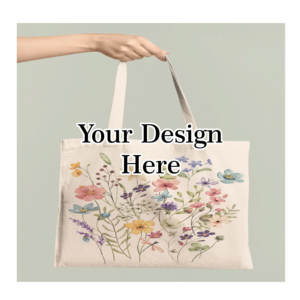 Vente en gros de sacs fourre-tout élégants écologiques personnalisés 100% coton sacs à provisions à la mode impression de conception personnalisée pour cadeau - Product Image 5