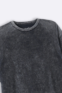 T-shirts surdimensionnés 100% coton pour hommes, couleur personnalisée, délavé à l'acide, respirant, col rond, motif uni, grande taille, haute qualité - Product Image 2