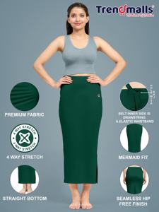 Trendmalls Respirant pour Spandex Shapers Vert Foncé Saree Shapewear Jupon pour Femme Modèle P02 - Product Image 2