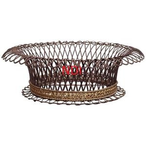 Panier de rangement pour fruits en fil de fer de haute qualité, finition dorée, avec poignées design, pour la décoration de table - Product Image 3