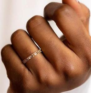 Anillo de Boda de Plata de Ley 925 para Mujer, Ónix Negro, Chapado en Oro, Engaste de Puntas, Tamaño Personalizado, Certificado por Terceros, Único - Product Image 6