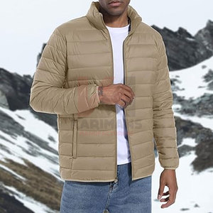 Insulated Lightweight Winter Puffer Jacket Men Warm Cozy <b>Bubble</b> <b>Coat</b> Cold Weather Custom Colors Embroidery Screen Printing OEM - Product Image 6