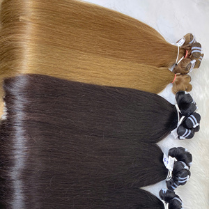 Extensions de cheveux humains 100% Remy vierges, cheveux cambodgiens, lisses, couleur noire naturelle - Product Image 5