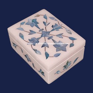 100% diseño especialmente decorativo producto de alta calidad caja de incrustaciones de mármol con Material de perla madre para almacenamiento de joyas artículo de regalo - Product Image 1