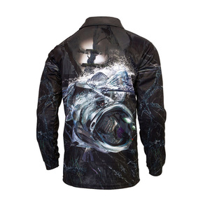 Jersey de pesca de manga larga para hombre al por mayor de alta calidad sublimación personalizada protección UV transpirable de talla grande camisas de pesca - Product Image 6