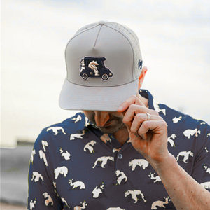 5 Panel Performance Golf Cap <b>Waterproof</b> Laser Cut Ventilation Quick Dry Snapback Sport <b>Hat</b> High Quality Low MOQ Made in Vietnam - Product Image 1