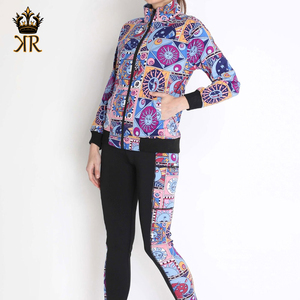 Ensemble de 2 pièces Jogging respirant et léger pour femmes Grande taille Vêtements de sport en coton Taille élastique Jogging de sublimation - Product Image 5