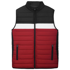 2025 último diseño Unisex Multi colores chalecos acolchados chaquetas sin mangas bordado Stand Collar Zip up Puffer chaleco deportivo - Product Image 1