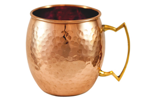 Taza de cobre Moscow Mule y pared gruesa chapada en cobre con mango Interior de latón de acero inoxidable puro para uso en el bar del hotel en casa - Product Image 6
