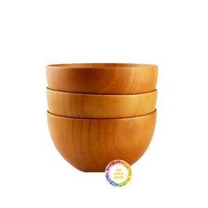 Cuencos de Madera de Acacia y Teca Hechos a Mano, Ecológicos, de Diseño Moderno y Alta Calidad, en Varios Tamaños y Formas, de Vietnam - Product Image 1