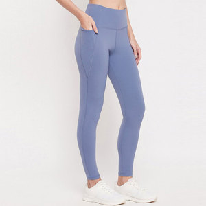 Legging sans couture Push up Mujer Contrôle du ventre Taille haute Couleur unie Pantalon de yoga Leggings de yoga pour femmes avec poches - Product Image 2