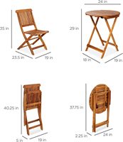 Mesa de comedor plegable de teca maciza y silla plegable estilo moderno para restaurante y cafetería conjunto de muebles de exterior